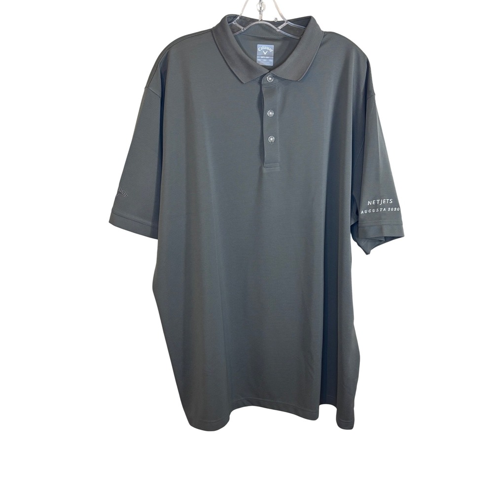 Callaway Mens Opti-Dri Polo Shirt Gray NetJets Augusta 2020 Golf XXL